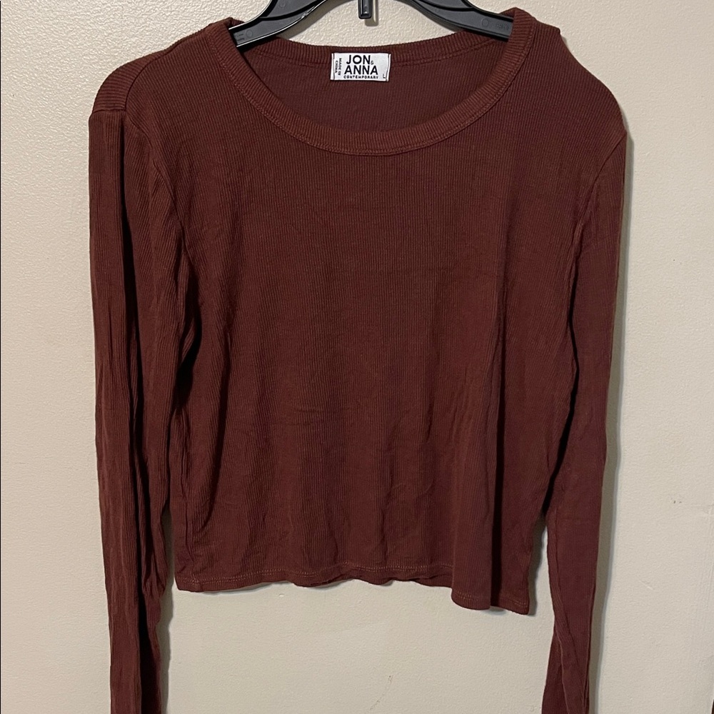 Jon & Anna Women's Chocolate Long Sleeve Tee